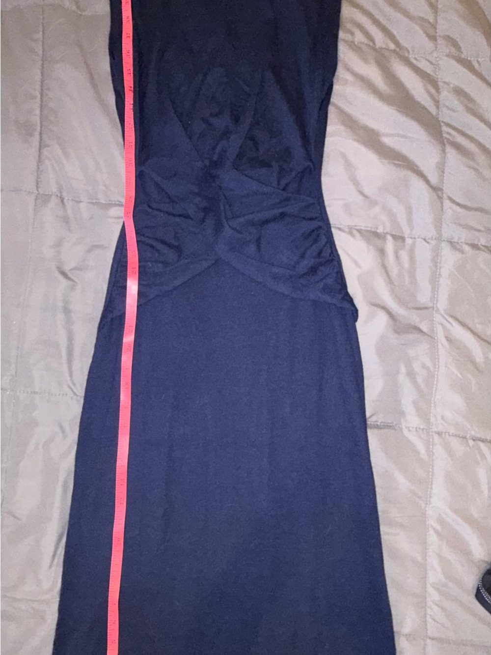 NWT Zara Navy Blue Twist Front Sleeveless Midi Dress Size Small - Picture 5 of 6